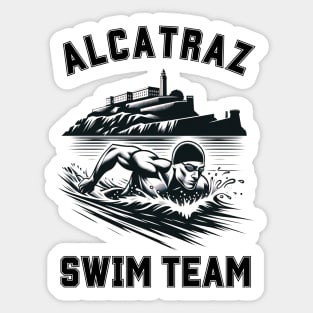 Alcatraz Swim Team | Funny Swim Team Swimming Logo Sticker